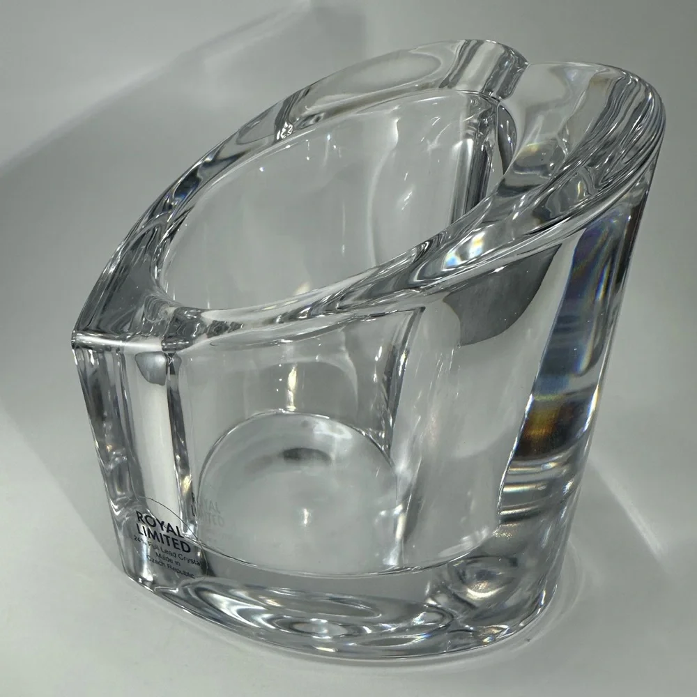 Royal‎ Limited Clear Heart Votive Candleholder 24% Full Lead Crystal